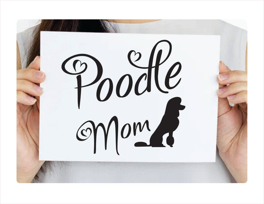 Poodle Mom Decal Sticker  FREE shipping