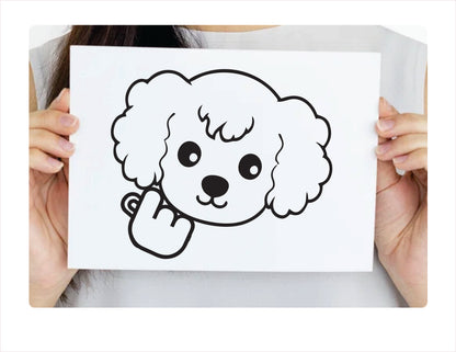 Poodle Vinyl Decal  FREE shipping