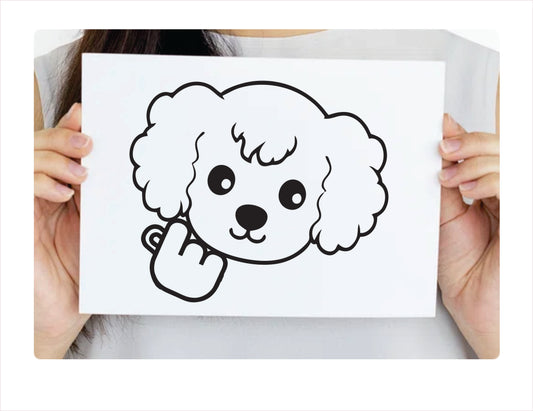 Poodle Vinyl Decal  FREE shipping