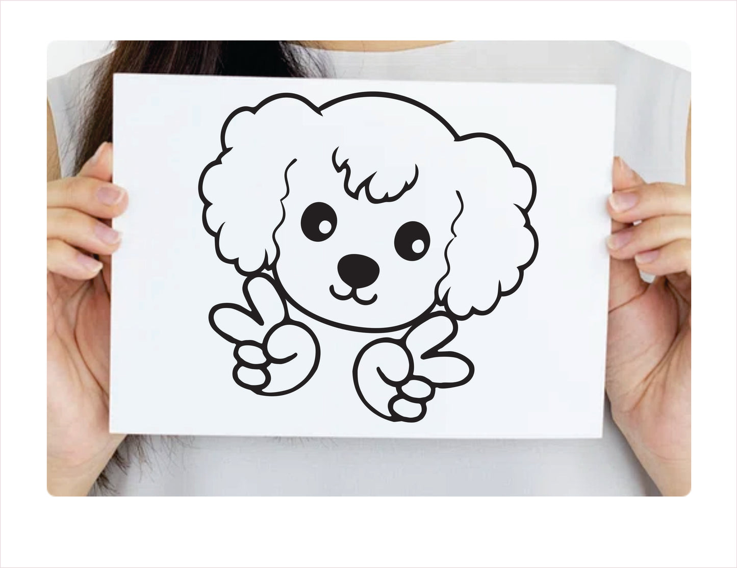 Poodle Peace Vinyl Decal      FREE shipping
