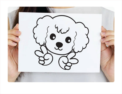 Poodle Peace Vinyl Decal      FREE shipping