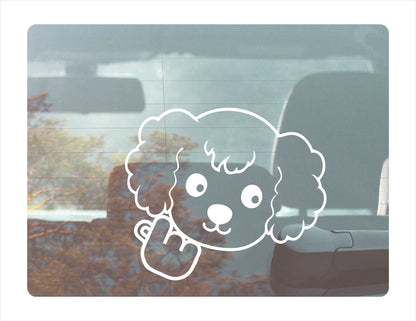 Poodle Vinyl Decal  FREE shipping