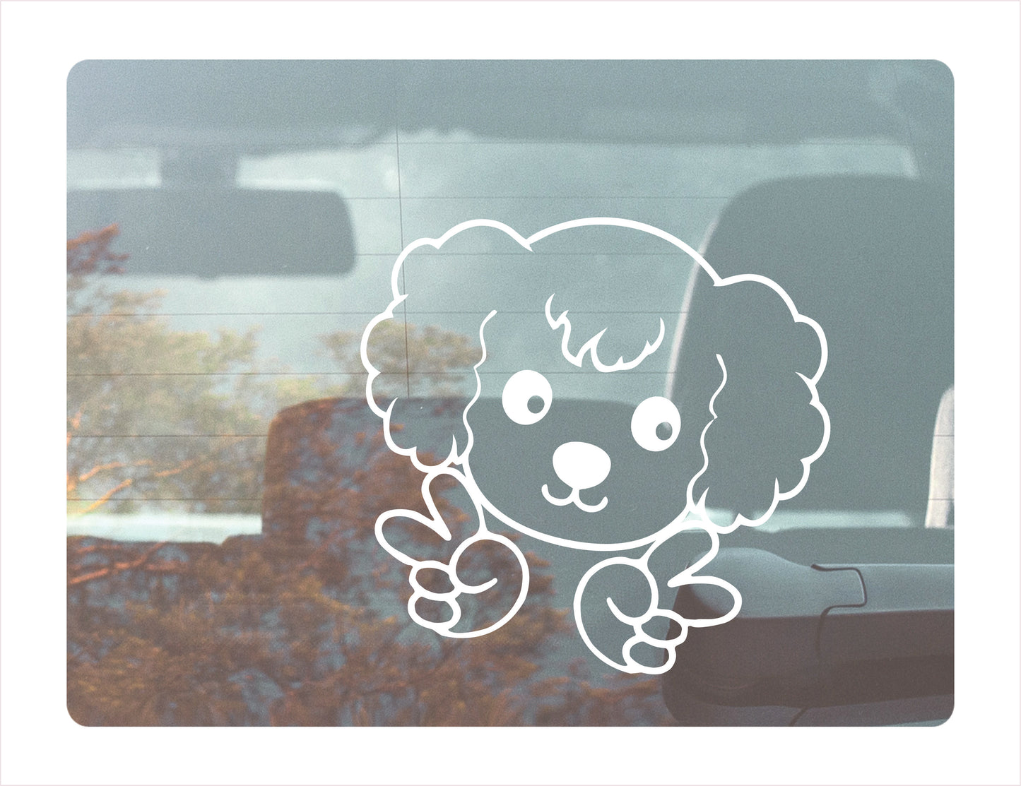 Poodle Peace Vinyl Decal      FREE shipping