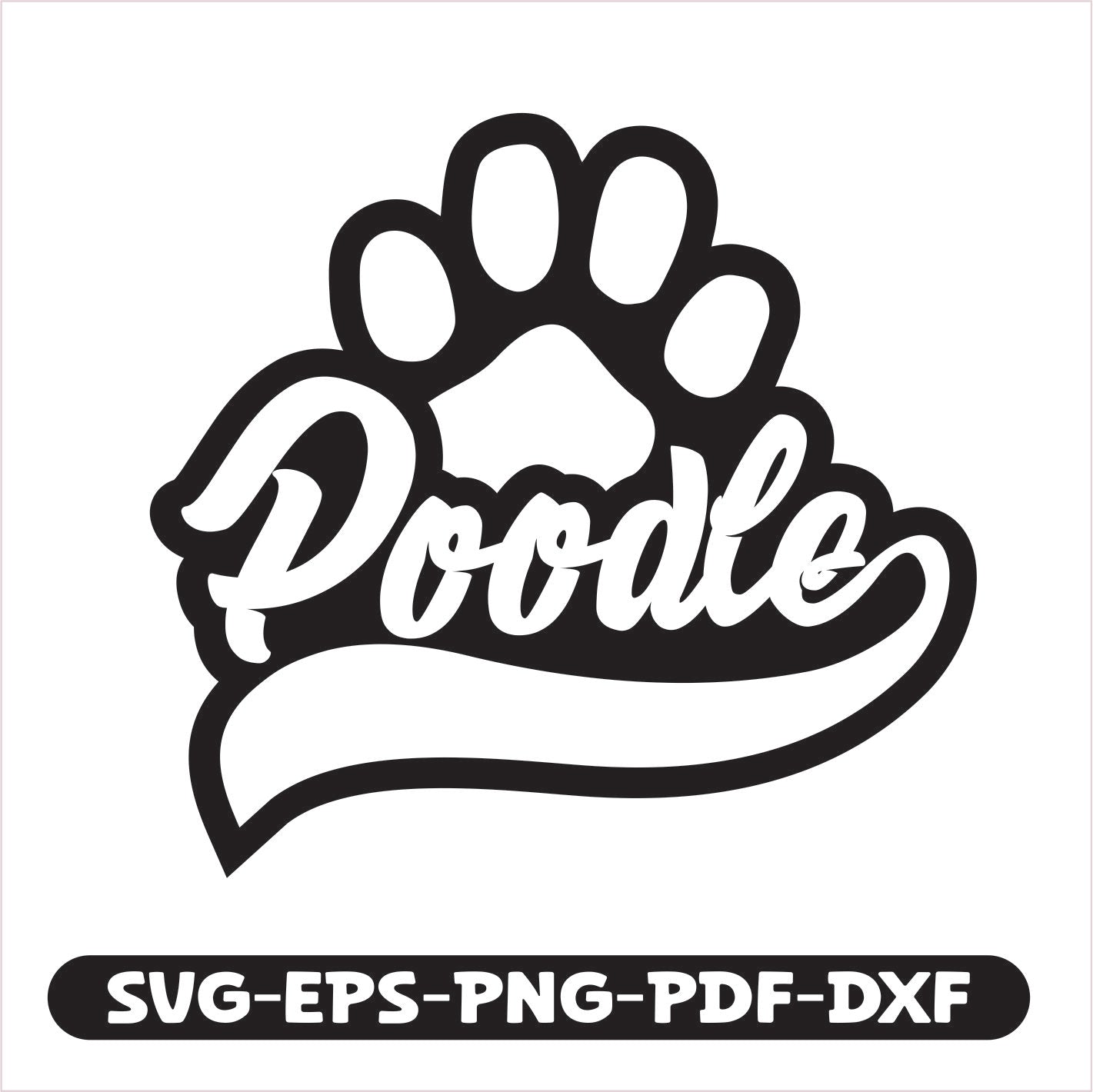Poodle Paw SVG EPS PNG PDF DXF Cutting