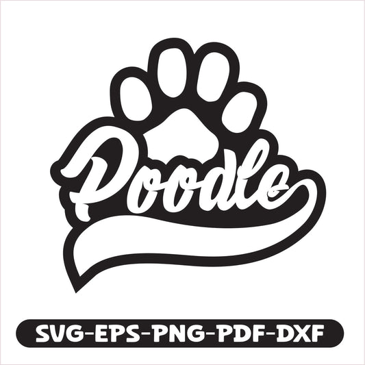 Poodle Paw SVG EPS PNG PDF DXF Cutting