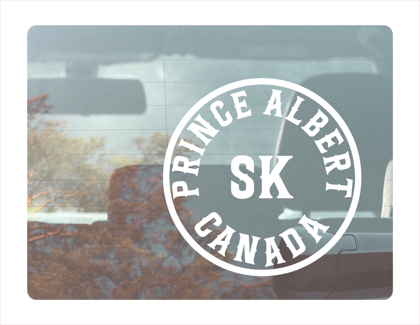 Prince Albert Saskatchewan Canada White Decal Sticker 