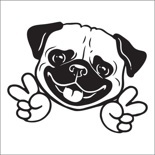 Pug Vinyl Decal