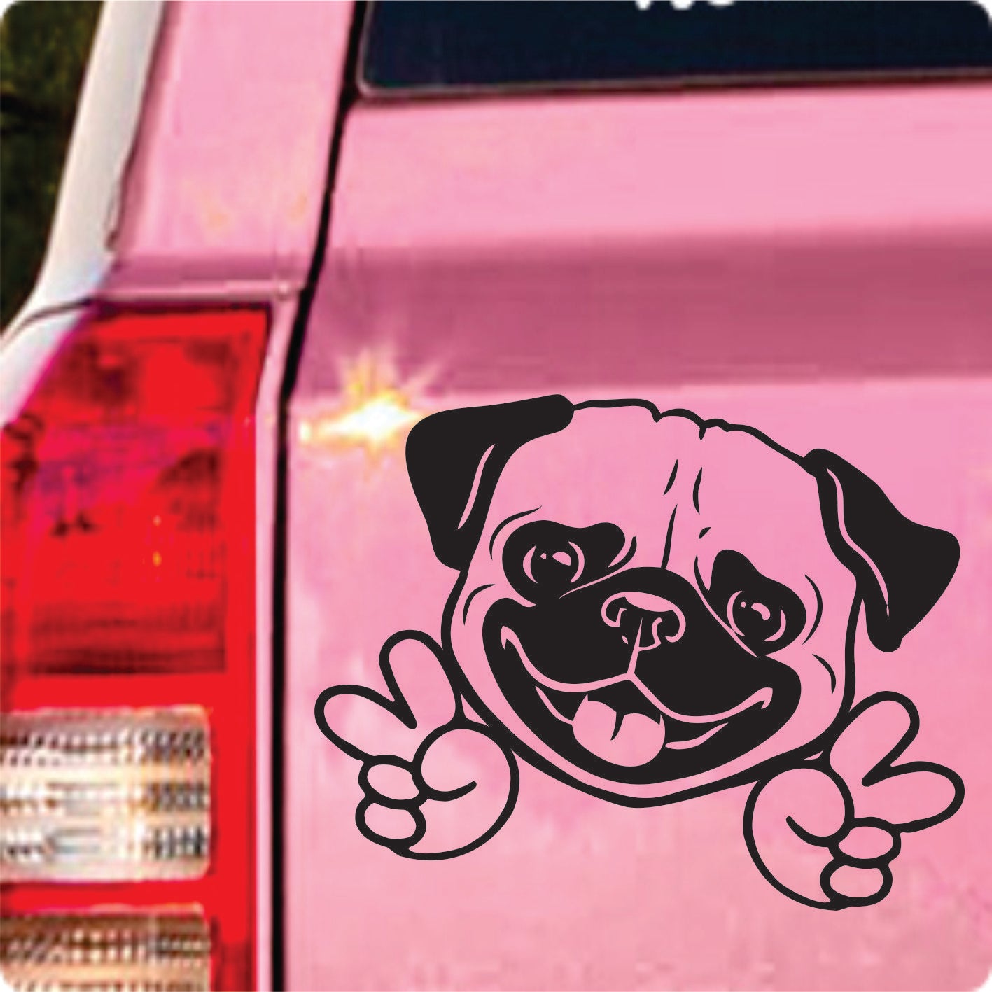 Pug Vinyl Decal