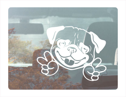 Pug Vinyl Decal FREE shipping