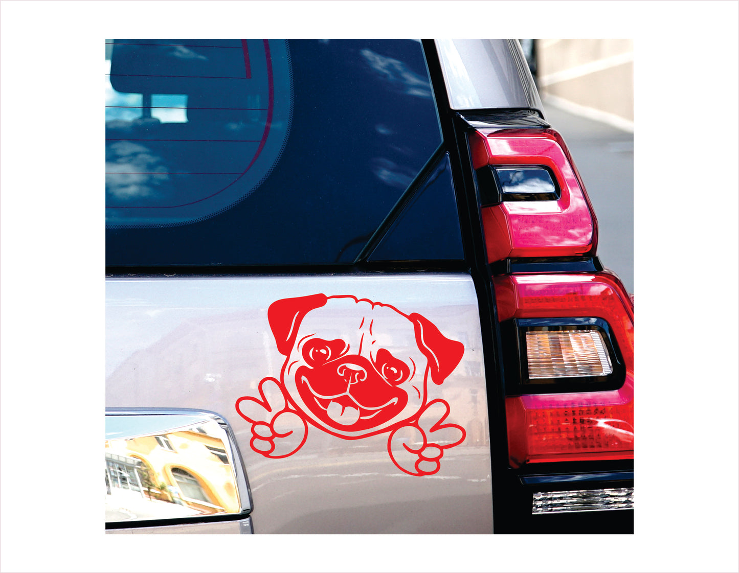 Pug Vinyl Decal FREE shipping