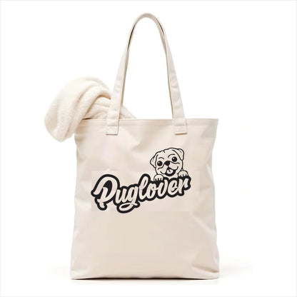 Pug lover dog tote bag 