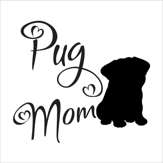 Pug Mom Decal Sticker