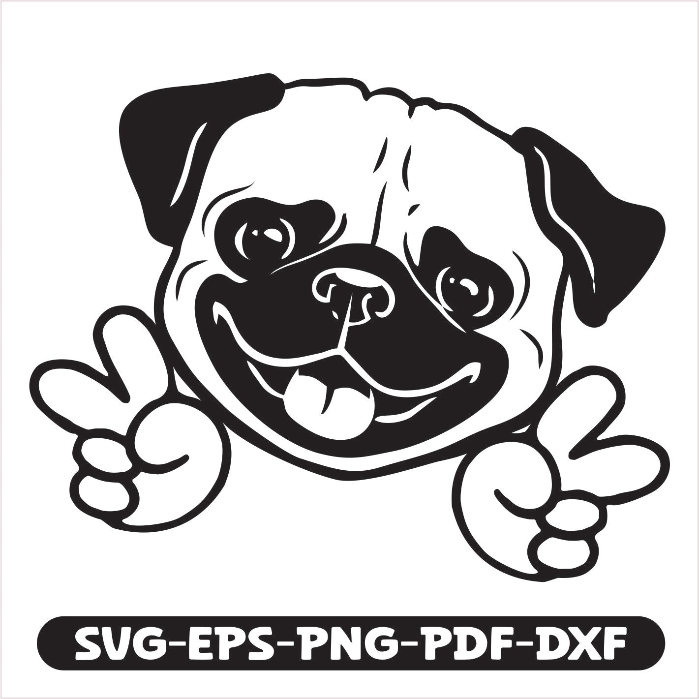 This versatile cutting design comes in multiple formats SVG, EPS, PNG, PDF, and DXF