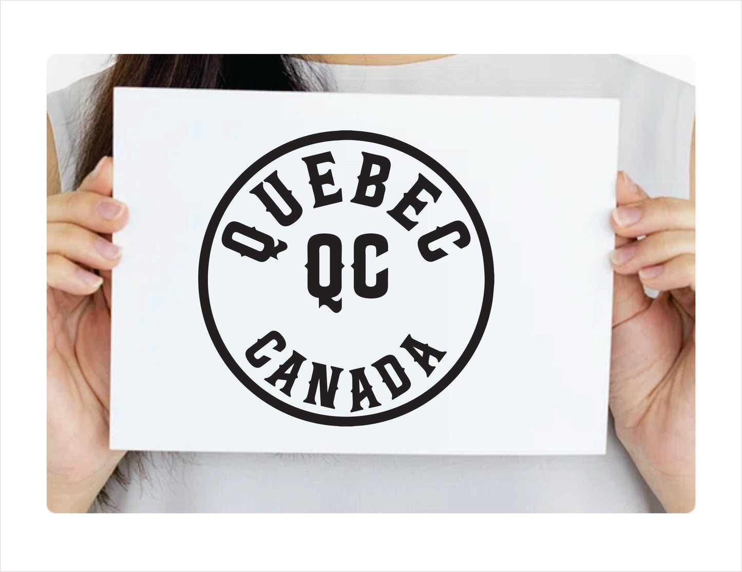 Quebec Canada Black Decal Sticker 