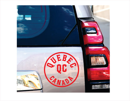Quebec Canada Red Decal Sticker 
