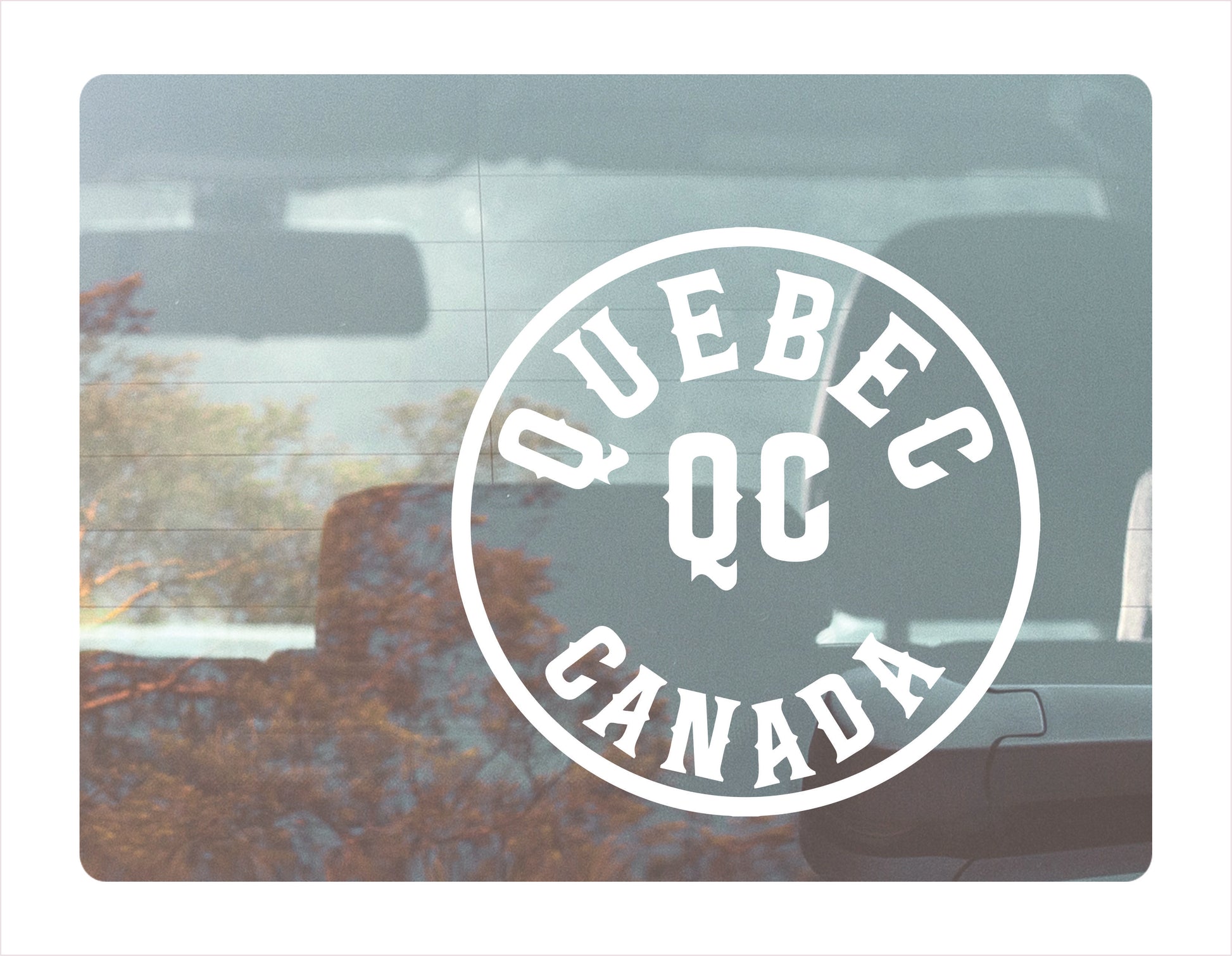 Quebec Canada White Decal Sticker 