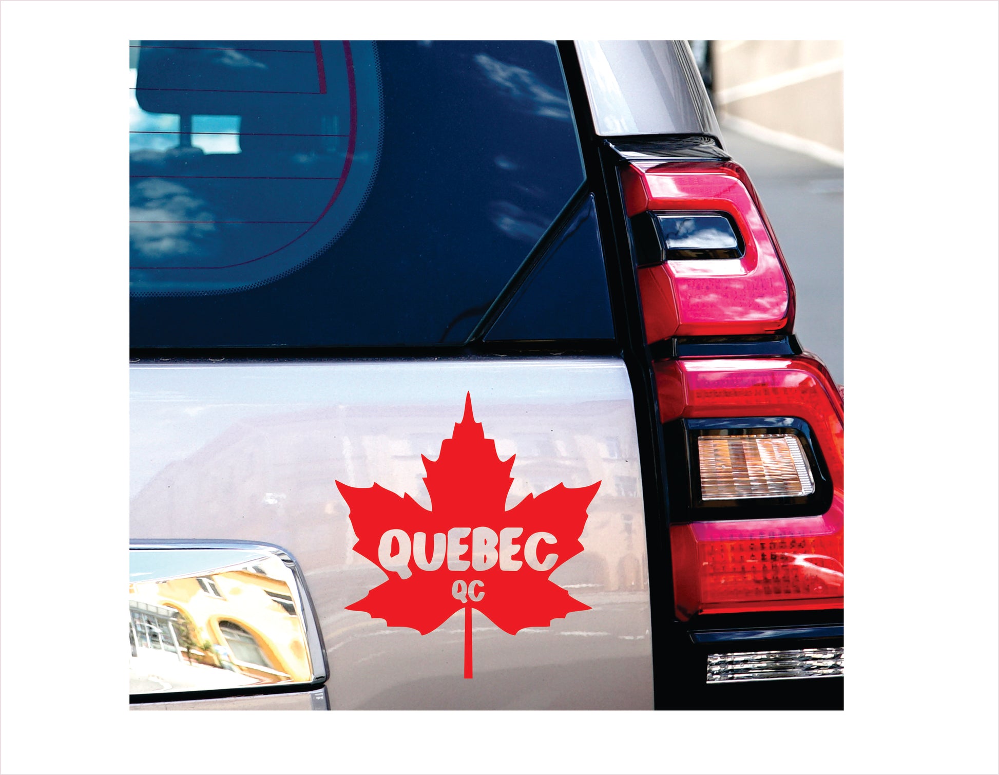 Quebec maple leaf Canada Red Decal Sticker