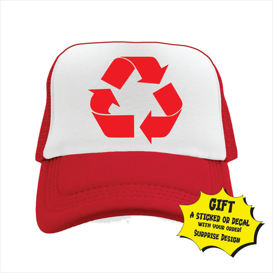 Recycle Symbol Trucker Hat Cap