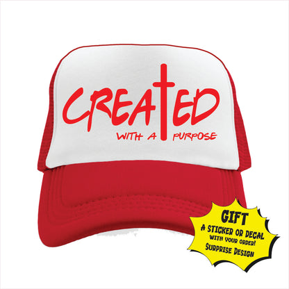 Created with a purpose Trucker Hat