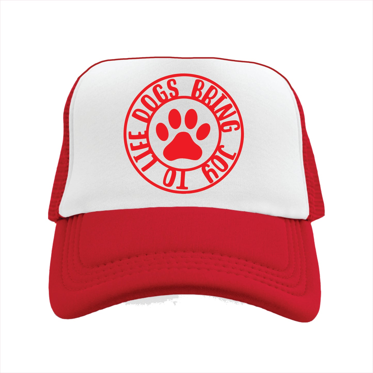 Dogs bring joy to life Trucker Hat Cap