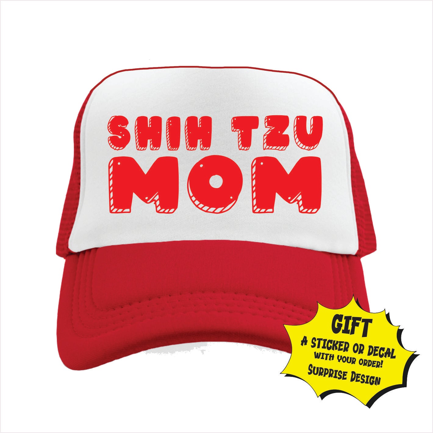 Shih Tzu Mom Trucker Hat Cap