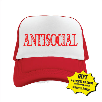 Antisocial Trucker Hat Cap