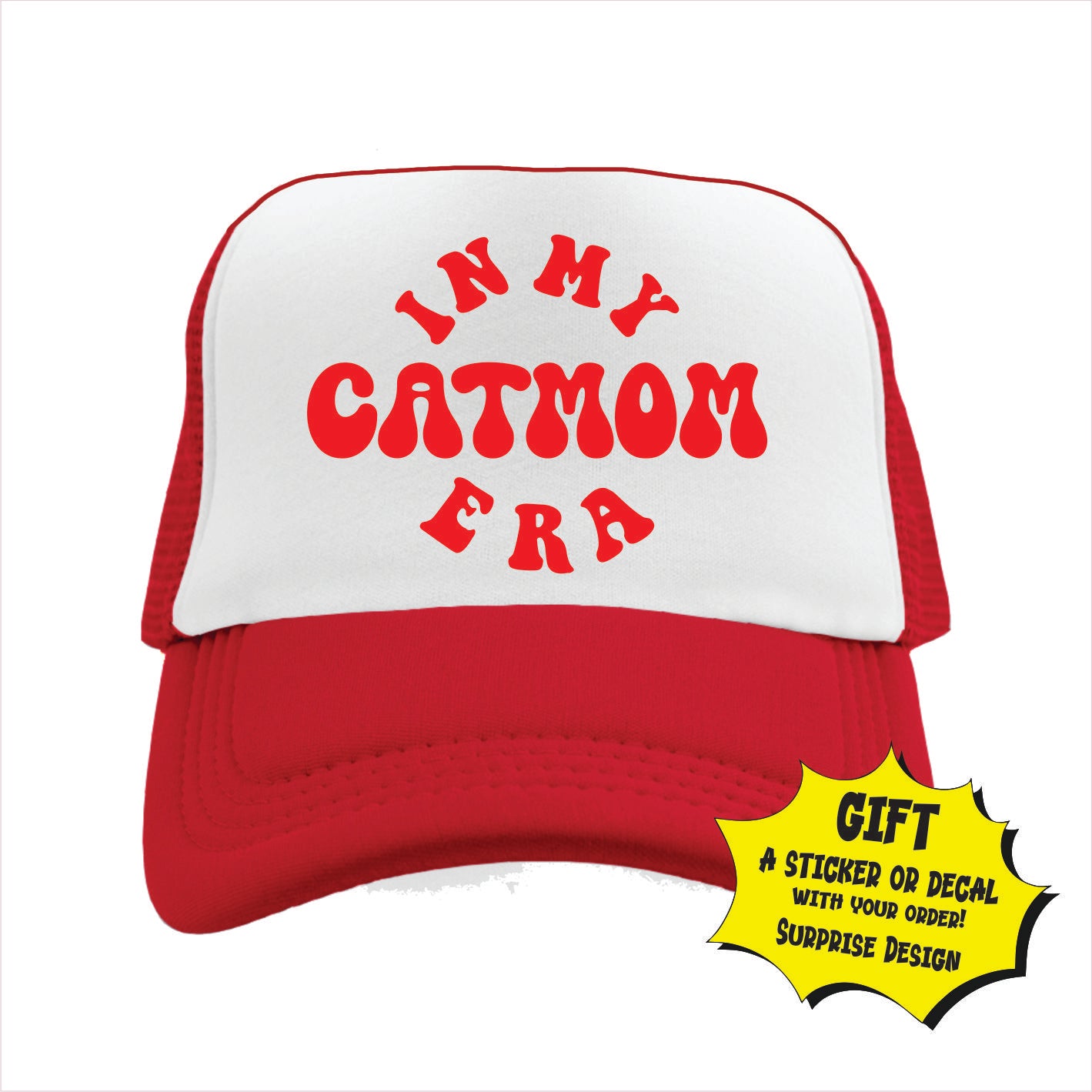 In my cat mom era Trucker Hat Cap
