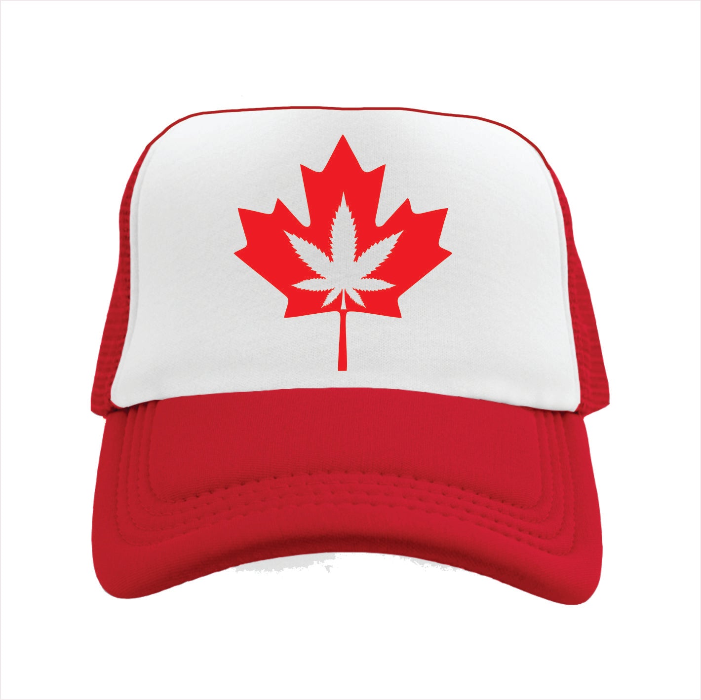 Cannabis Canadian Symbol Trucker Hat Cap