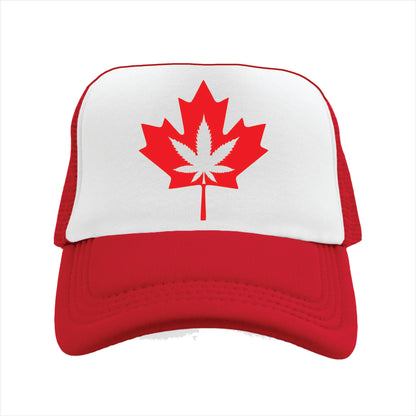 Cannabis Canadian Symbol Trucker Hat Cap