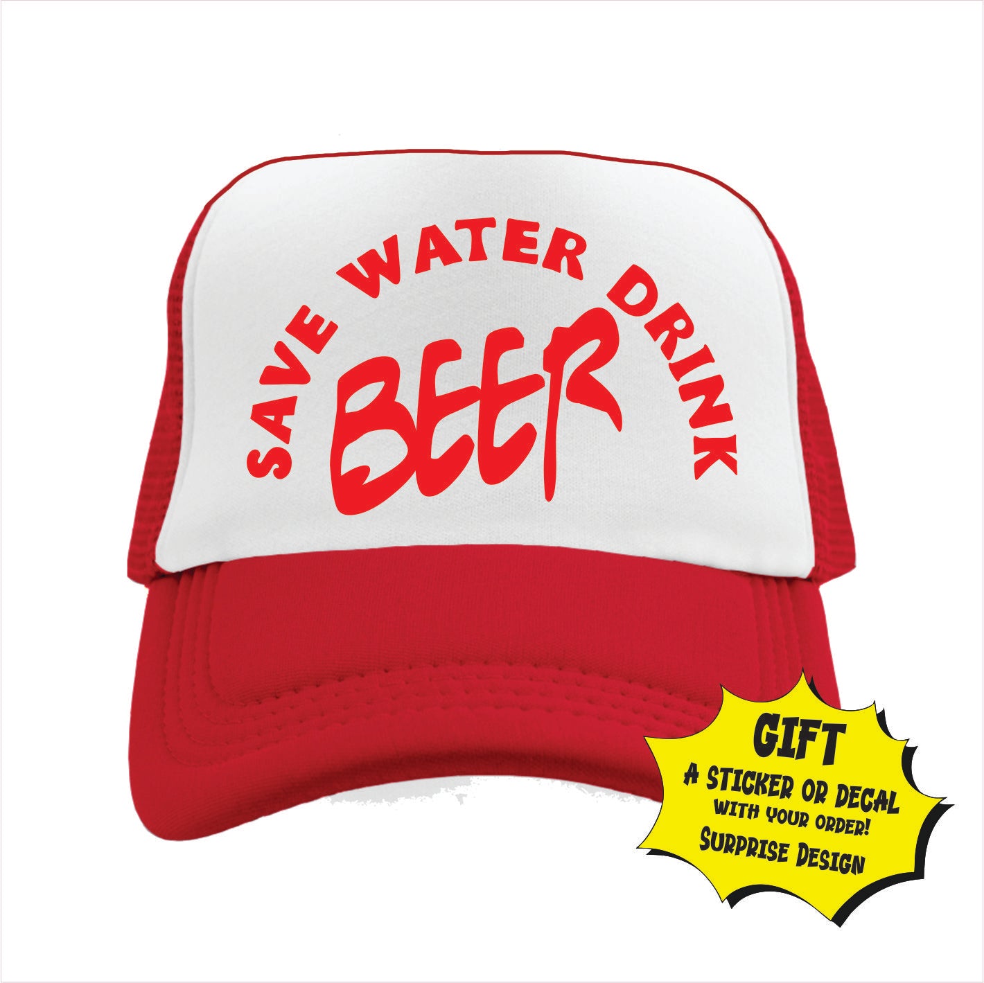 Save Water Drink Beer Trucker Hat Cap