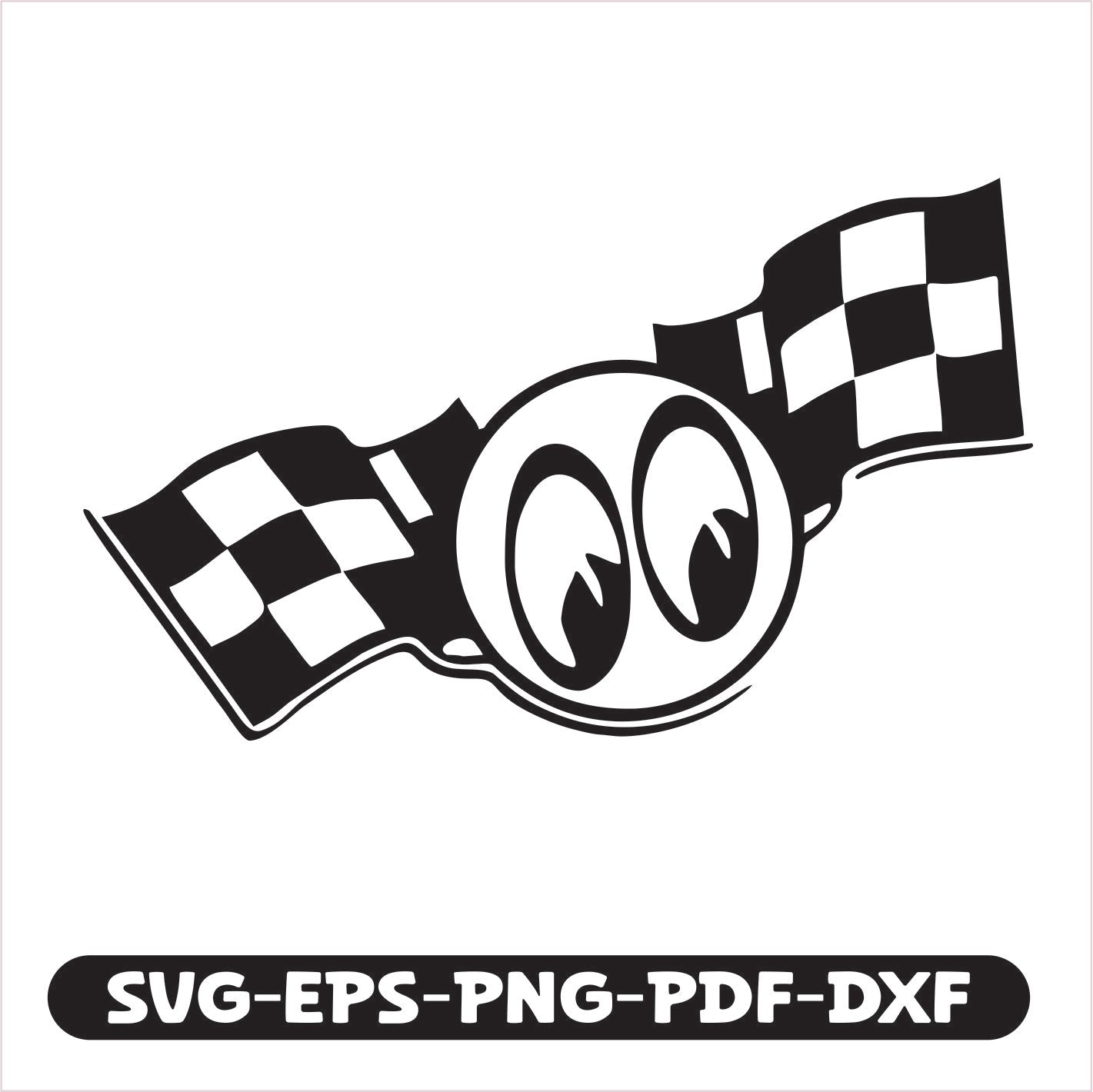 Racing Eyes SVG EPS PNG PDF DXF Cutting File