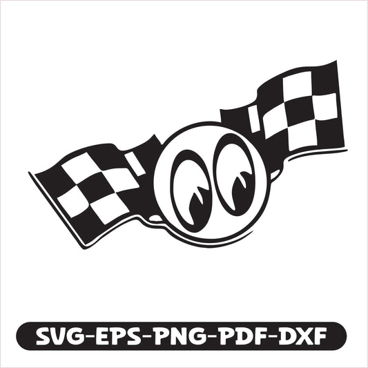 Racing Eyes SVG EPS PNG PDF DXF Cutting File