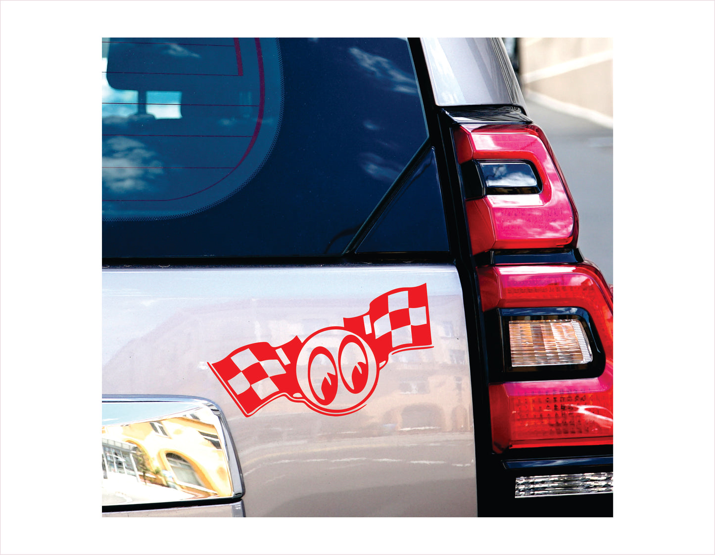 Racing Eyes Red Vinyl Decal Sticker