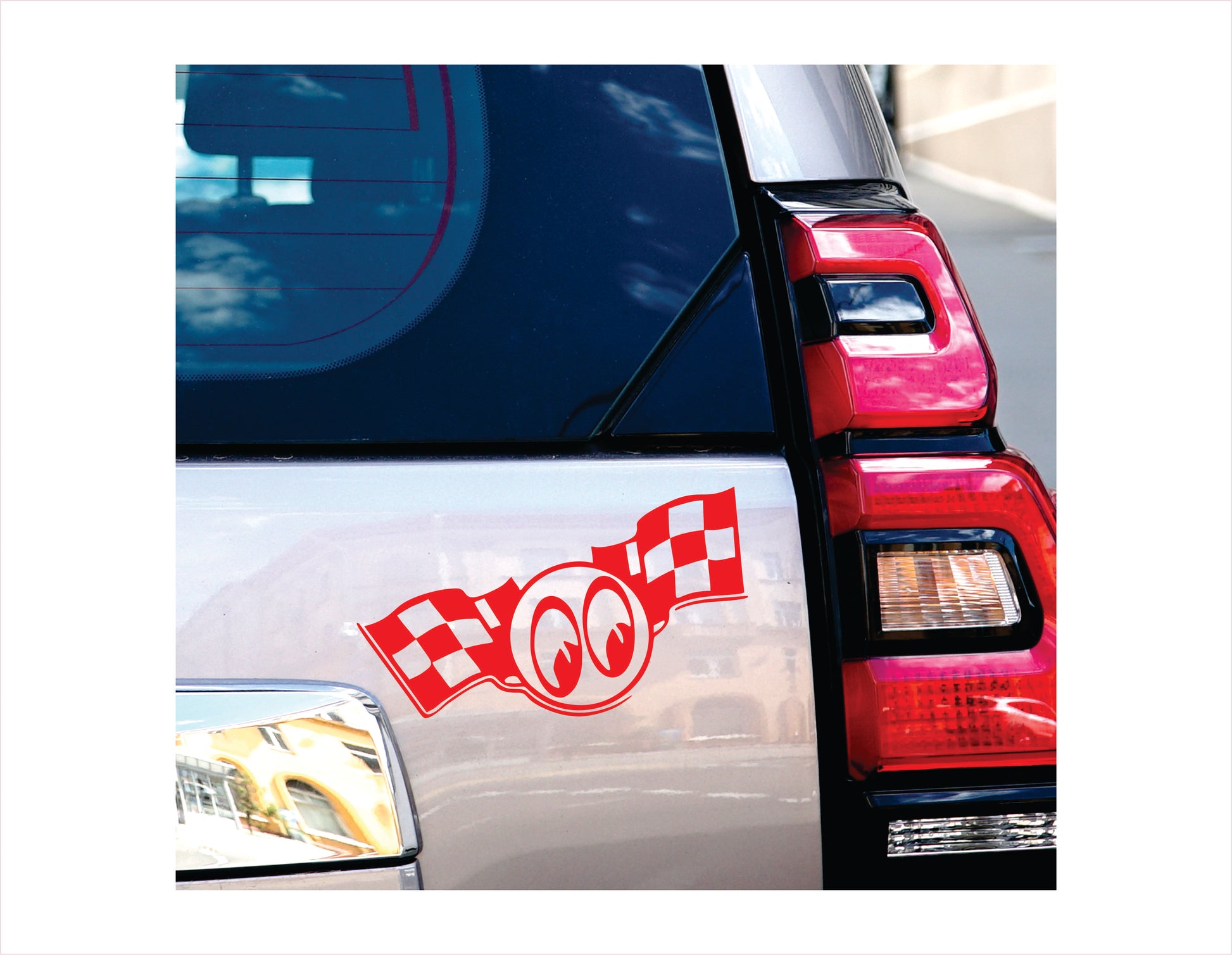 Racing Eyes Red Vinyl Decal Sticker