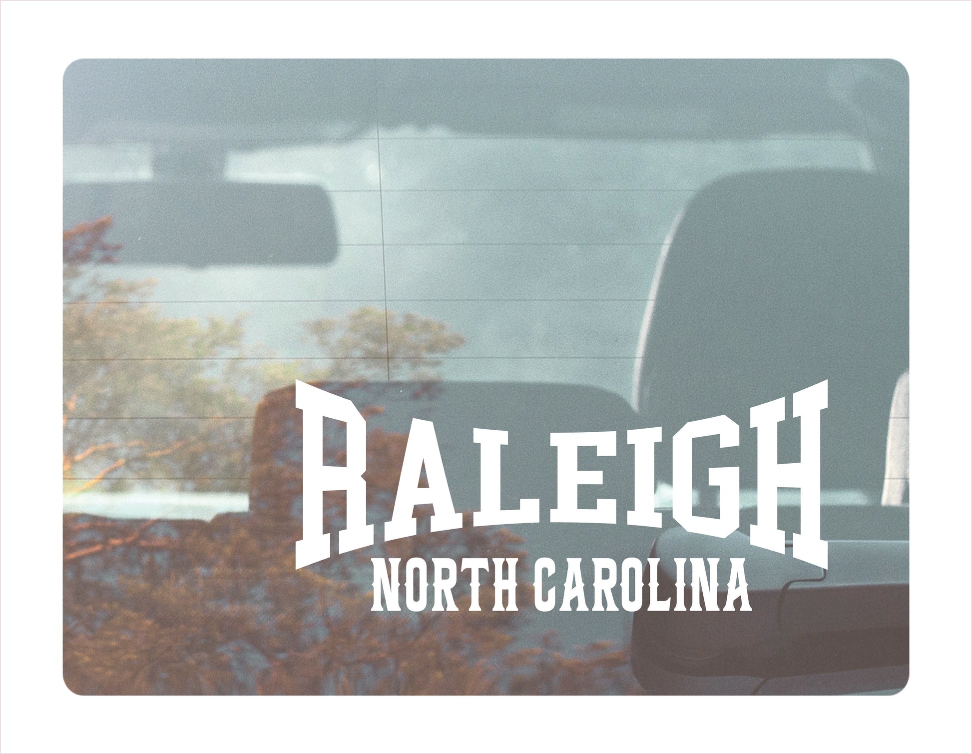 Raleigh north Carolina white Decal Sticker