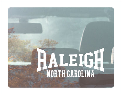 Raleigh north Carolina white Decal Sticker