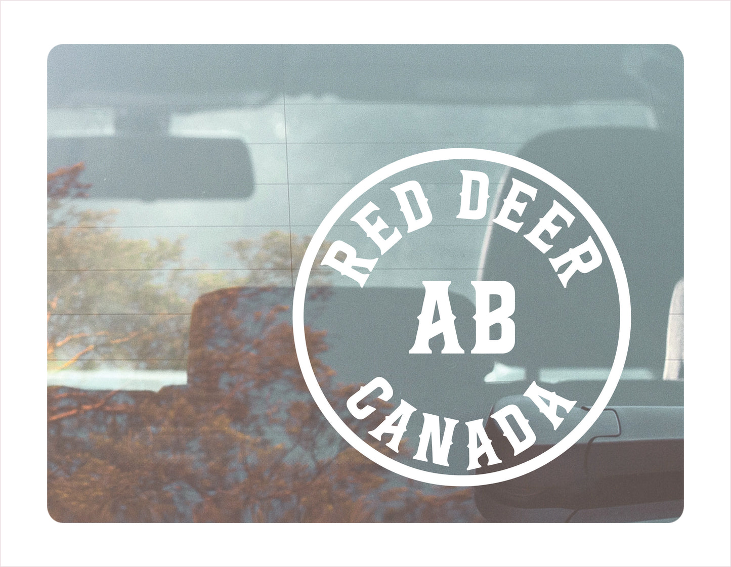 Red Deer Alberta Canada White Decal Sticker
