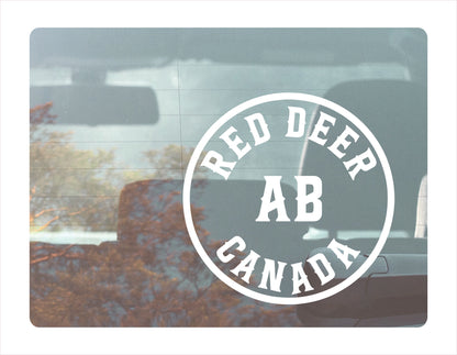 Red Deer Alberta Canada White Decal Sticker