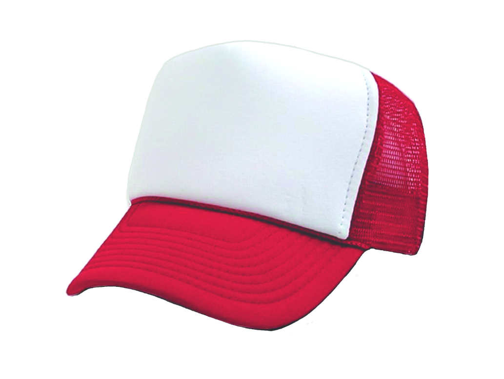 Custom hat, Red and white cap