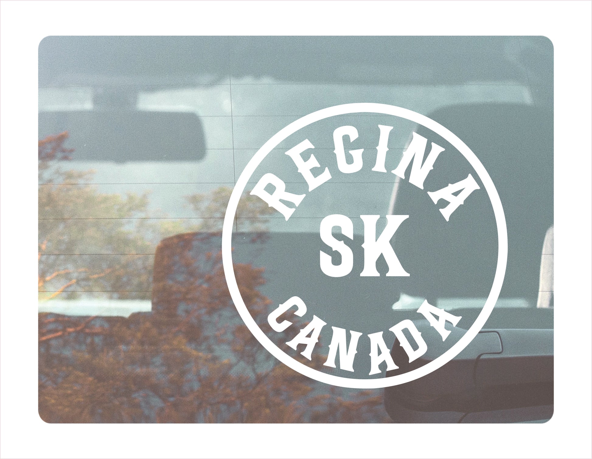 Regina Saskatchewan Canada White Decal Sticker