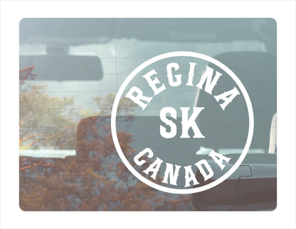 Regina Saskatchewan Canada White Decal Sticker