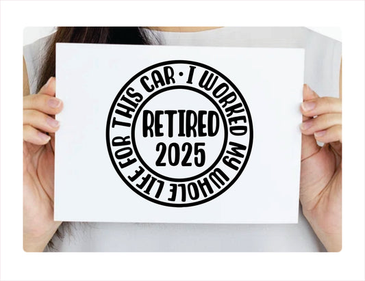 I worked my whole life for this car Decal Sticker - FREE shipping
