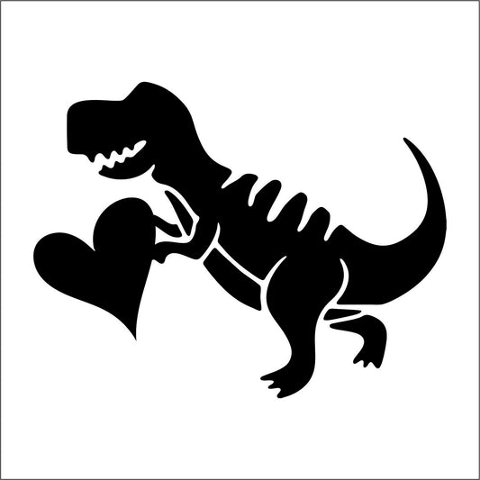 Rex Dinosaur Heart Vinyl Decal Sticker  FREE shipping