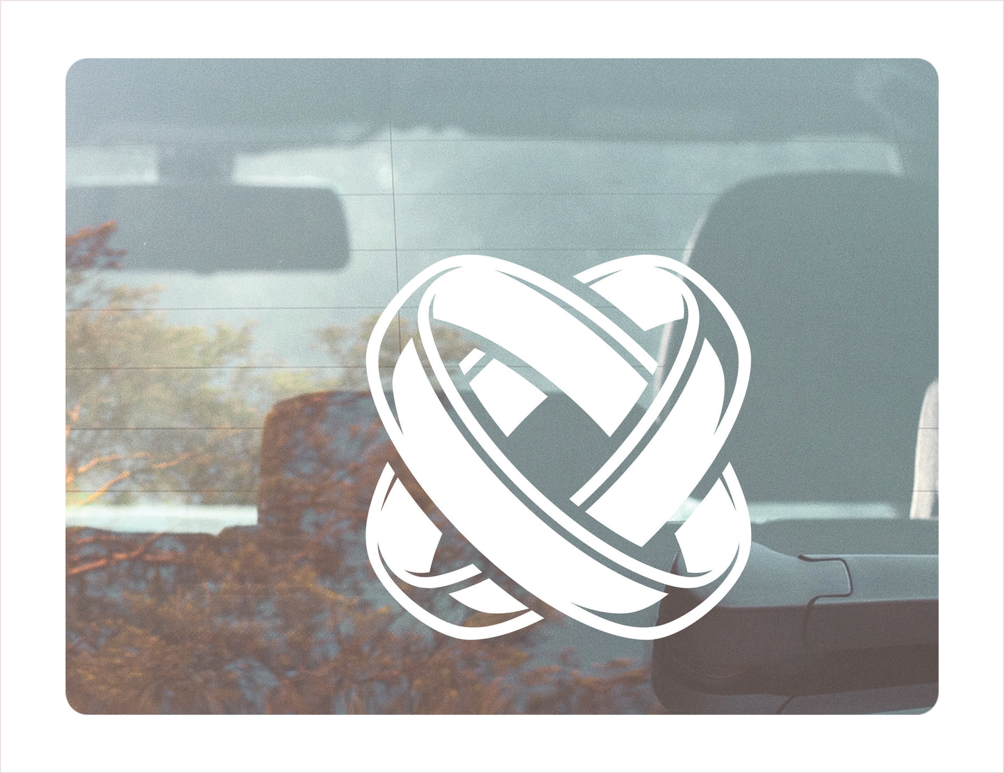 RING White Vinyl Decal Sticker 
