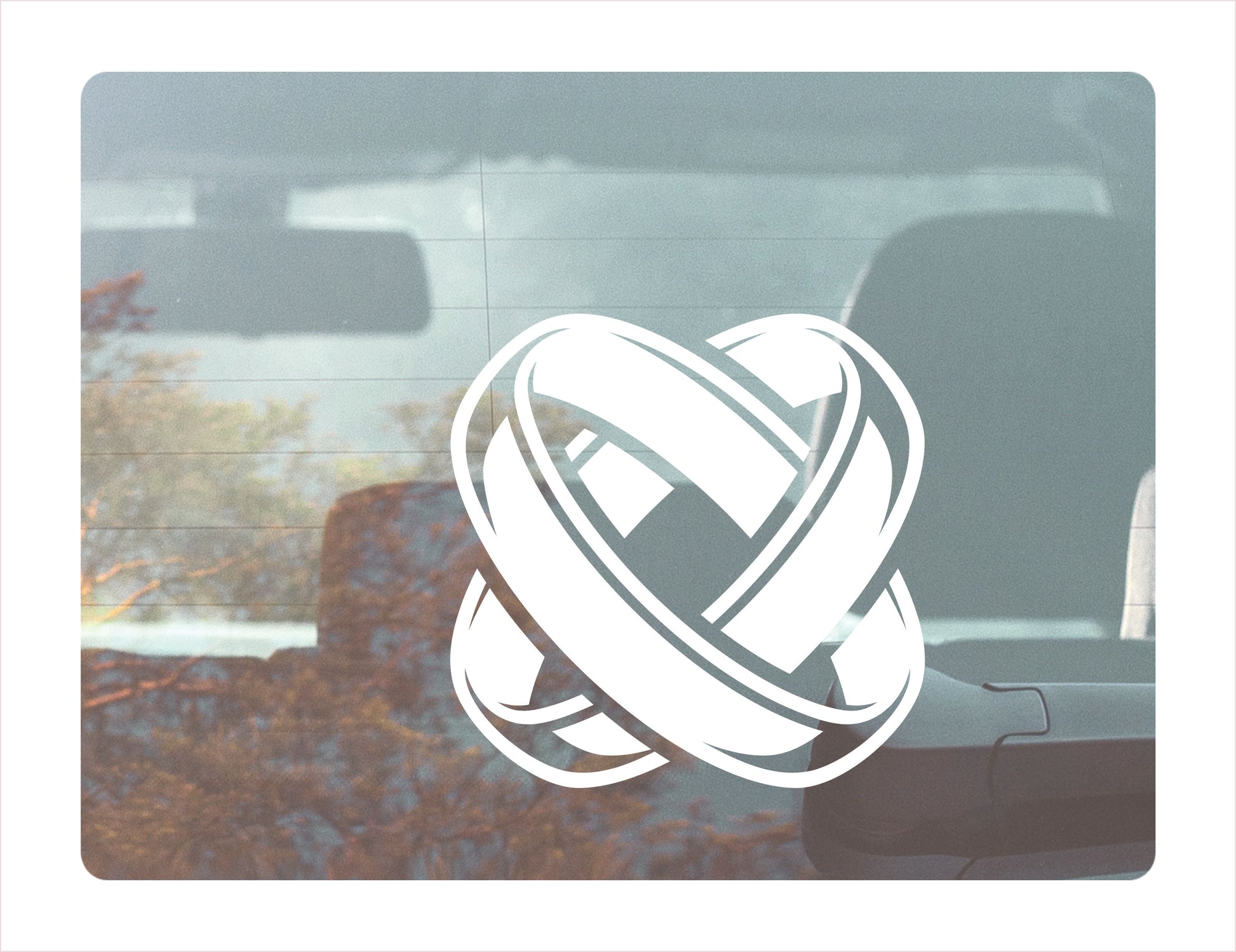 RING White Vinyl Decal Sticker 