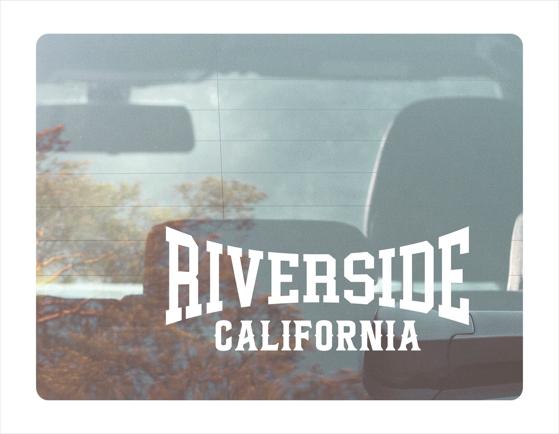 Riverside California white Decal Sticker