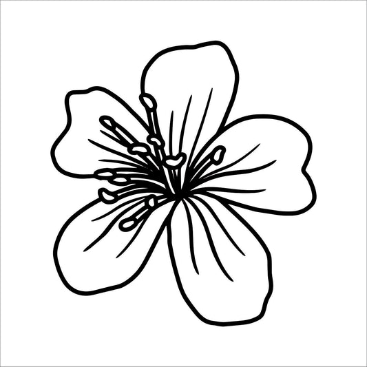 Flower Retro Vinyl Decal Sticker