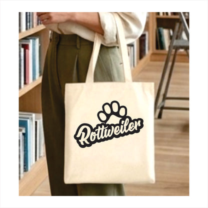 Rottweiler dog paw tote bag 1