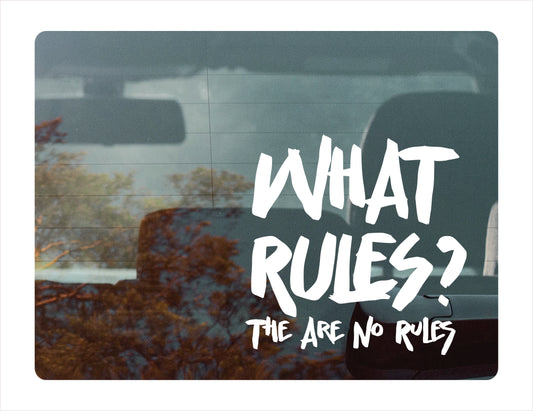 What Rules? The are no rules Decal Sticker - FREE shipping