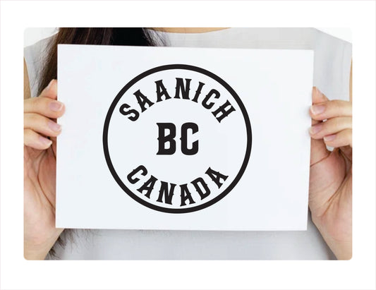 Saanich British Columbia Canada Black Decal Sticker 